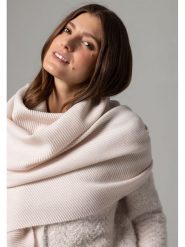 More & More Szal w kolorze kremowym rozmiar: onesize. Brązowe szaliki i kominy damskie MORE & MORE, bez wzorów, z materiału. Za 91.56 zł.