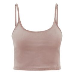 Damski top z weluru Urban Classics. Czerwone topy damskie Urban Classics, bez wzorów, z weluru, bez kołnierzyka. Za 93.00 zł.