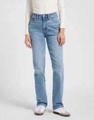 DAMSKIE SPODNIE LEE JUNE CALM SEAS 112371098. Spodnie materiałowe damskie Lee, bez wzorów, z jeansu. Za 219.99 zł.