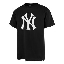 Koszulka New York Yankees 47Brand MLB Imprint Echo. Czarne t-shirty damskie 47 Brand, bez wzorów, bez kołnierzyka. Za 189.00 zł.