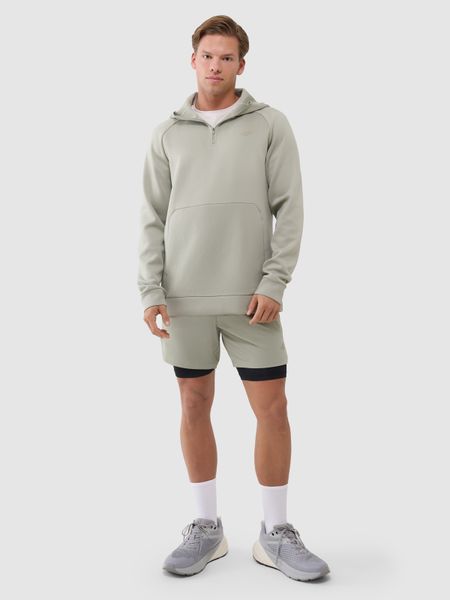 4F Spodenki treningowe szybkoschnące męskie - khaki XL. Brązowe szorty sportowe męskie 4f, m, z dzianiny, na fitness i siłownię. Za 169.99 zł.