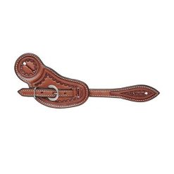 Pasek do ostróg dla koni z podwójnym otworem Tattini. Brązowe paski męskie TATTINI, bez wzorów, sportowe. Za 161.50 zł.