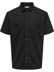 ONLY & SONS Koszula "Kodyl" w kolorze czarnym rozmiar: M. Czarne koszule męskie Only & Sons, m, bez wzorów, bez kołnierzyka, bez ramiączek. Za 100.99 zł.