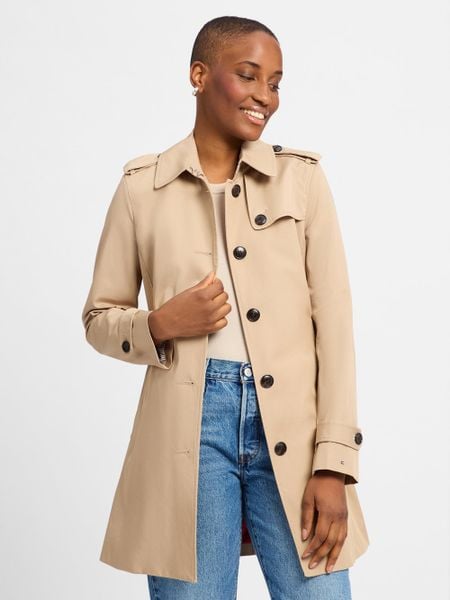 Tommy Hilfiger Płaszcz Kobiety Bawełna beżowy, XXL. Brązowe płaszcze damskie Tommy Hilfiger, xxl, bez wzorów, z bawełny. Za 1,299.95 zł.