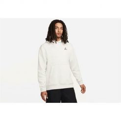 Bluza sportowa męska Nike Air Jordan Essentials. Białe bluzy sportowe męskie Nike, bez wzorów, sportowe, bez kołnierzyka, bez ramiączek. Za 399.99 zł.