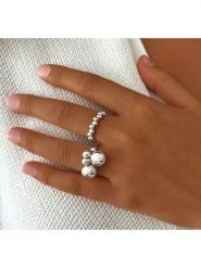 Eclat d'Argent Srebrny pierścionek rozmiar: 56. Szare pierścionki damskie Eclat d'Argent, srebrne. Za 65.99 zł.