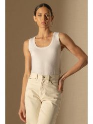Perfect Cashmere Kaszmirowy top "Vanesia" w kolorze kremowym rozmiar: XL. Brązowe topy damskie Perfect Cashmere, xl, bez wzorów, z kaszmiru, bez kołnierzyka. Za 175.67 zł.