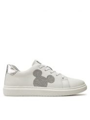 Mickey&Friends Sneakersy SS23_110DSTC-D Biały. Białe buty sportowe dziewczęce Mickey&Friends, bez wzorów, ze skóry, bez zapięcia. Za 159.99 zł.
