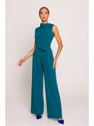 Made of emotion Kombinezon w kolorze niebieskim rozmiar: L. Niebieskie kombinezony damskie Made Of Emotion, l, bez wzorów, bez kołnierzyka, bez ramiączek. Za 304.56 zł.