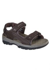 Sandały SKECHERS TRESMEN - GARO Brązowy. Brązowe sandały męskie Skechers, z materiału, bez zapięcia. Za 243.99 zł.