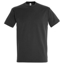 Koszulka Unisex Dla Dorosłych Z Bawełny Imperial Ringspun. Brązowe bluzki damskie SOL'S, s, bez wzorów, z bawełny, bez kołnierzyka. Za 41.99 zł.