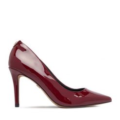 Szpilki Nine West. Czerwone szpilki Nine West, bez wzorów, bez obcasa. Za 229.99 zł.
