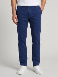 Scotch & Soda Spodnie chino w kolorze granatowym rozmiar: W32/L34. Niebieskie spodnie materiałowe męskie Scotch & Soda, bez wzorów. Za 162.11 zł.