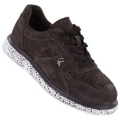 Skórzane półbuty damskie zamszowe brązowe Vinceza 66903. Brązowe półbuty damskie VINCEZA, w ażurowe wzory, ze skóry, bez obcasa. Za 199.99 zł.