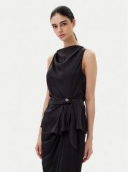 Rinascimento Bluzka CFC0019901002 Czarny Regular Fit. Czarne bluzki damskie RINASCIMENTO, s, bez wzorów, z syntetyku, bez ramiączek. Za 189.99 zł.