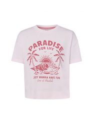 Marie Lund Koszulka - Paradise Kobiety Bawełna (100%) różowy, L. Czerwone t-shirty damskie Marie Lund, l, bez wzorów, z bawełny, bez kołnierzyka. Za 119.95 zł.