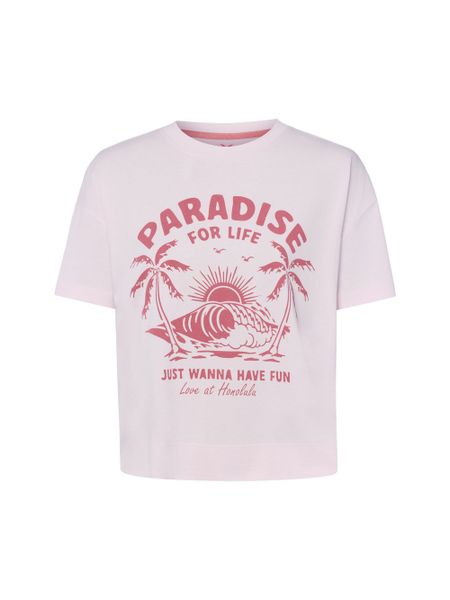 Marie Lund Koszulka - Paradise Kobiety Bawełna (100%) różowy, L. Czerwone t-shirty damskie Marie Lund, l, bez wzorów, z bawełny, bez kołnierzyka. Za 119.95 zł.