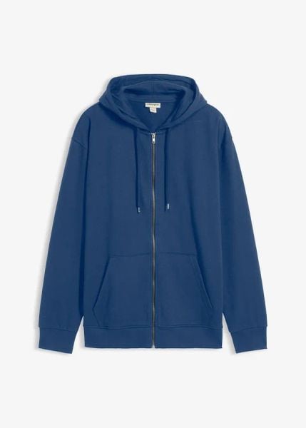 Bluza rozpinana z kapturem, luźny krój. Czarne bluzy z kapturem męskie bonprix, m. Za 109.99 zł.