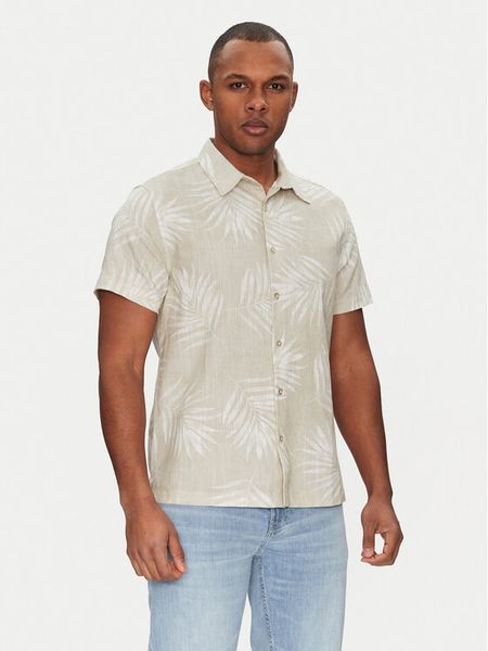 Guess Koszula M5GH68 WH3A0 Beżowy Regular Fit. Brązowe koszule męskie Guess, m, z aplikacjami, z bawełny, bez kołnierzyka, bez ramiączek. Za 209.99 zł.