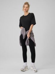 4F Legginsy dzianinowe damskie - czarne XS. Czarne legginsy damskie 4f, xs, bez wzorów, z dzianiny. Za 129.99 zł.