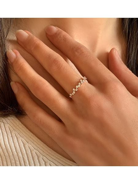 DI GIORGIO Pozłacany pierścionek z cyrkoniami rozmiar: 56. Czerwone pierścionki damskie DI GIORGIO, z cyrkonią, pozłacane. Za 96.14 zł.