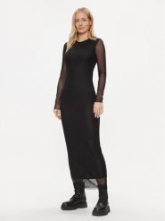 ONLY Sukienka codzienna Lucia 15312218 Czarny Slim Fit. Czarne sukienki damskie Only, na co dzień, s, bez wzorów, z syntetyku, bez kołnierzyka, bez ramiączek, proste. Za 119.99 zł.