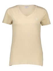 U.S. Polo Assn. Koszulka w kolorze beżowym rozmiar: XXL. Brązowe bluzki damskie U.S. Polo Assn., s, bez wzorów, z bawełny, bez kołnierzyka, bez ramiączek. Za 74.81 zł.