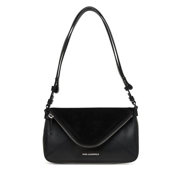 Torebka KARL LAGERFELD. Czarne torebki klasyczne damskie Karl Lagerfeld, bez wzorów, bez dodatków. Za 759.99 zł.