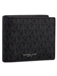 Michael Kors Portfel Greyson 39F9LGYF5P Czarny. Czarne portfele męskie Michael Kors, bez wzorów, ze skóry. Za 329.99 zł.
