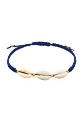 Elli Damska bransoletka Kauri Shell Ocean Nylon Summer regulowana w pozłacanym srebrze 925 Sterling Silver Bransoletki na nogę 1 ct Damski. Szare bransoletki damskie Elli, pozłacane. Za 248.99 zł.