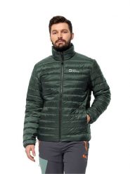 Jack Wolfskin Kurtka puchowa "Pilvi" w kolorze ciemnozielonym rozmiar: L. Zielone kurtki męskie Jack Wolfskin, na zimę, l, bez wzorów, z puchu, bez kaptura. Za 461.21 zł.