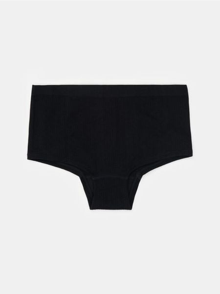 Bezszwowe majtki bokserki - czarny. Czarne bokserki i panty damskie Sinsay, l, bez wzorów. Za 12.99 zł.