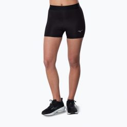 Spodenki do biegania damskie Mizuno Core Impulse Short. Czarne szorty damskie Mizuno, bez wzorów, sportowe. Za 169.99 zł.