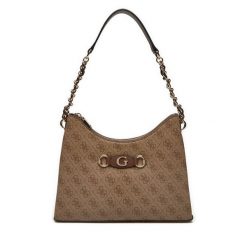 Torebka Guess. Brązowe torebki klasyczne damskie Guess, z aplikacjami, bez dodatków. Za 369.99 zł.