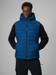 4F Bezrękawnik z wypełnieniem syntetycznym męski - granatowy M. Niebieskie kamizelki męskie 4f, m, z puchu. Za 299.99 zł.