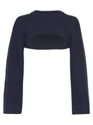 MOSS COPENHAGEN Sweter "Faye Peony" w kolorze granatowym rozmiar: XS/S. Niebieskie golfy damskie MOSS COPENHAGEN, s, bez wzorów, z poliamidu, bez ramiączek. Za 74.63 zł.