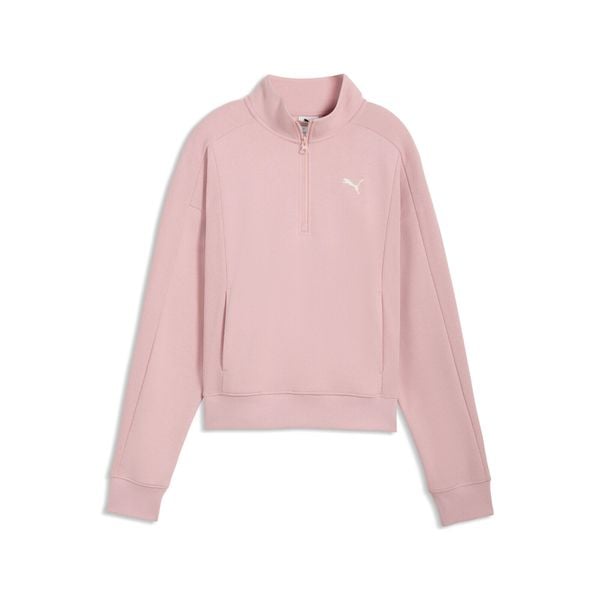 Damska bluza o luźnym kroju PUMA Class z zamkiem pod szyją PUMA. Czerwone bluzy bez kaptura damskie Puma, s, z bawełny. Za 224.00 zł.