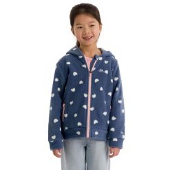Dziewczęca Bluza Polarowa Breigh. Niebieskie bluzy z kapturem damskie Trespass, z dzianiny. Za 131.99 zł.