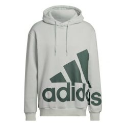 Bluza polarowa z logo adidas Essentials Giant. Zielone bluzy bez kaptura męskie Adidas, l, z polaru. Za 252.45 zł.