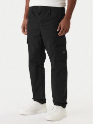 BOSS Spodnie materiałowe Sisla-9-Cargo 50552096 Czarny Regular Fit. Czarne spodnie materiałowe męskie Boss, bez wzorów, z bawełny. Za 679.99 zł.