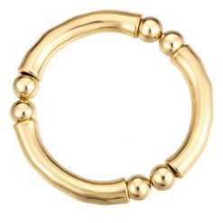 Yokoamii Bransoletka z pozlacanej stopu metali Bransoletki 1 ct Damski. Żółte bransoletki damskie Yokoamii, pozłacane. Za 159.99 zł.