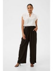 Kaffe Spodnie w kolorze ciemnobrązowym rozmiar: 34. Brązowe spodnie materiałowe damskie Kaffe, bez wzorów, z materiału. Za 165.99 zł.