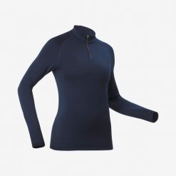 Koszulka termoaktywna narciarska damska Wedze 500 1/2 zip. Bielizna termoaktywna damska WED'ZE, m, bez wzorów, z elastanu. Za 79.99 zł.