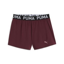 Damskie szorty z dzianiny 3" PUMA STRONG PUMA Ruby Shimmer Red. Czerwone spodenki sportowe damskie Puma, s, z dzianiny, na fitness i siłownię. Za 129.00 zł.
