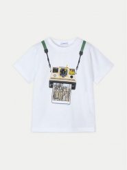 Mayoral T-Shirt 3044 Biały Regular Fit. Białe t-shirty chłopięce Mayoral, bez wzorów, z bawełny, bez ramiączek. Za 49.99 zł.