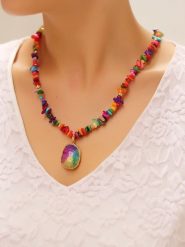 L'Atelier de Gaia Pozłacany naszyjnik z elementami ozdobnymi - dł. 50 cm rozmiar: onesize. Żółte naszyjniki damskie L'Atelier de Gaia, pozłacane. Za 43.99 zł.