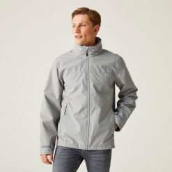 Kurtka robocza przeciwdeszczowa męska Ascender wodoodporna. Szare kurtki męskie Regatta, l, bez wzorów, z materiału. Za 268.00 zł.
