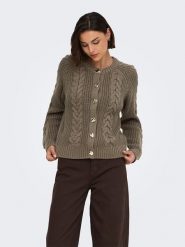 JDY Kardigan w kolorze khaki rozmiar: L. Brązowe kardigany damskie JDY, l, bez wzorów, ze splotem. Za 179.95 zł.