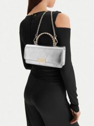 Nine West Torebka CEO-Mercer Mood-KY317 Srebrny. Szare torebki klasyczne damskie Nine West, bez wzorów, z materiału, bez dodatków. Za 179.99 zł.