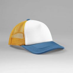 5-panelowa czapka typu trucker Beechfield. Niebieskie czapki męskie BEECHFIELD, bez wzorów, sportowe. Za 64.50 zł.